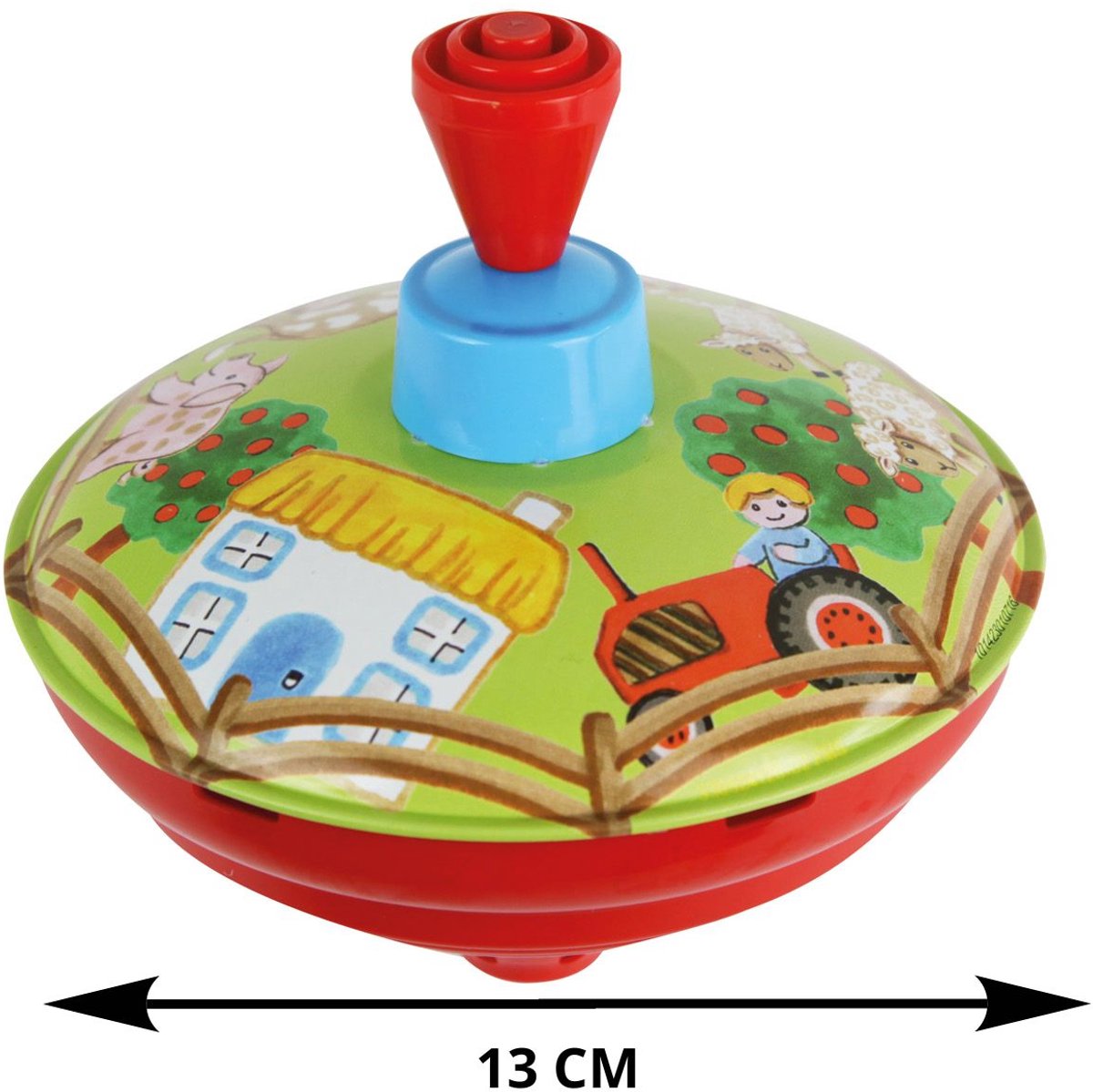 Capote de cyclomoteur en métal avec imprimé ferme, 13 cm de diamètre