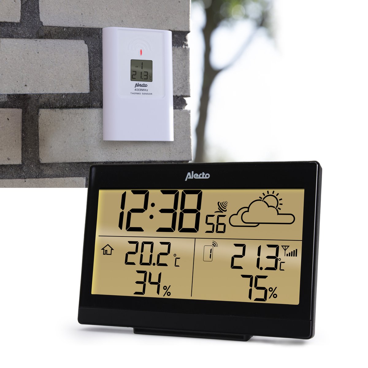 Alecto ws-2300 - station météo professionnelle avec capteur extérieur sans fil - 2-en-1