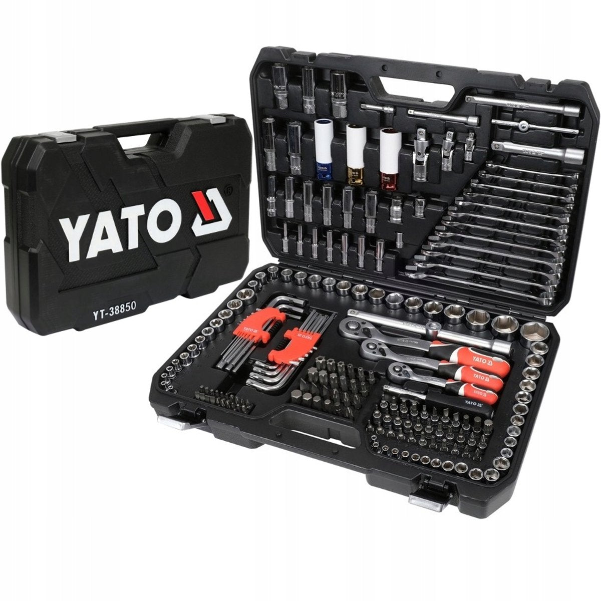 Yato gereedschapset 1 4 , 3 8 , 1 2 - 198 delig