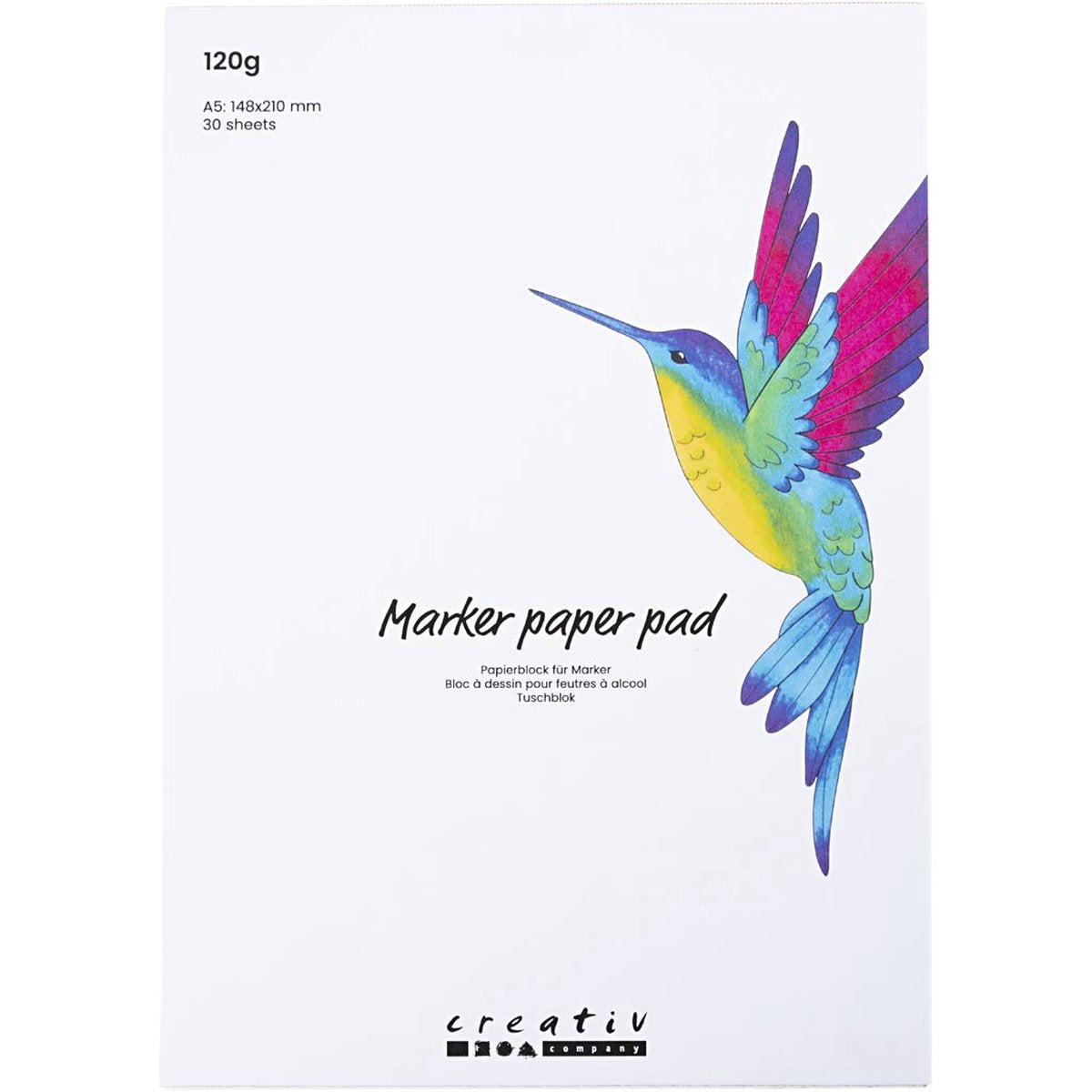 Société Creativ https : www.ccobby.nl bloc de papier-pour-stylos-a5-sheet-148x210-mm-120-gr-white-30-sheet-1-box