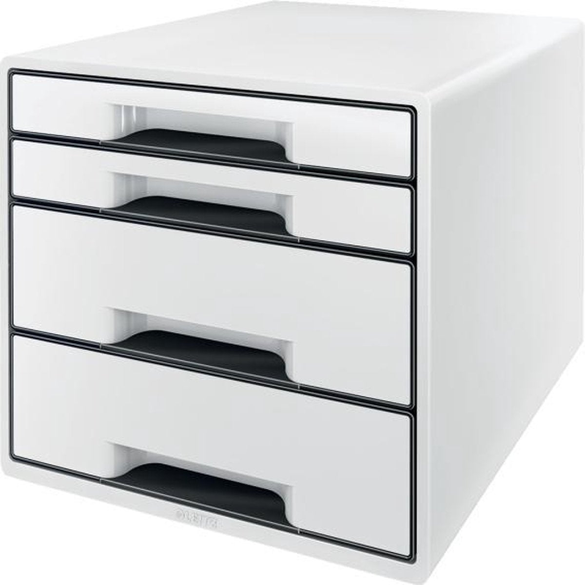 Caisson à tiroirs Leitz wow cube avec 4 tiroirs - rangement avec compartiments - pour le bureau et le travail à domicile - idéal pour le bureau à domicile - blanc gris