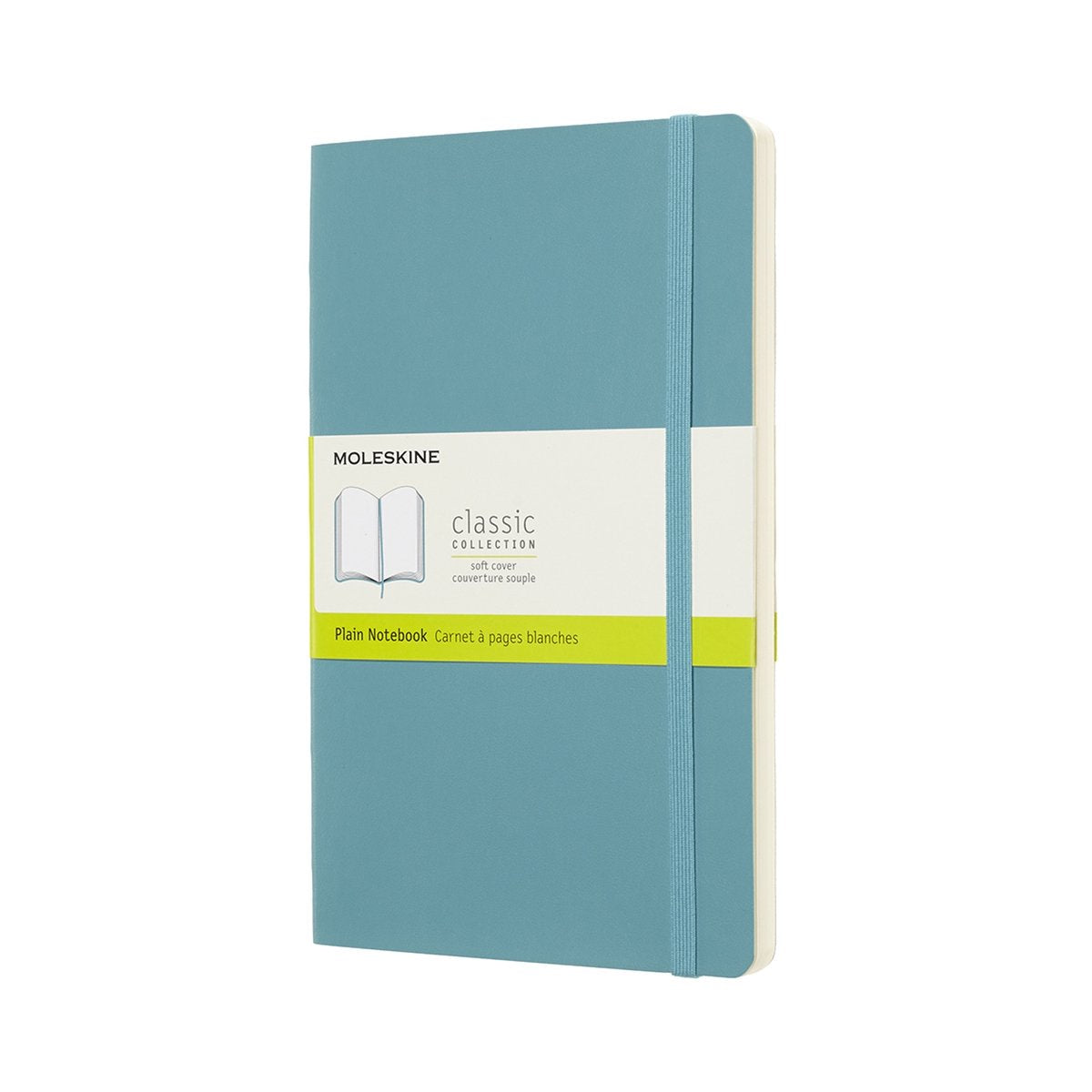 Carnet classique Moleskine - grand - couverture souple - vierge - bleu récif