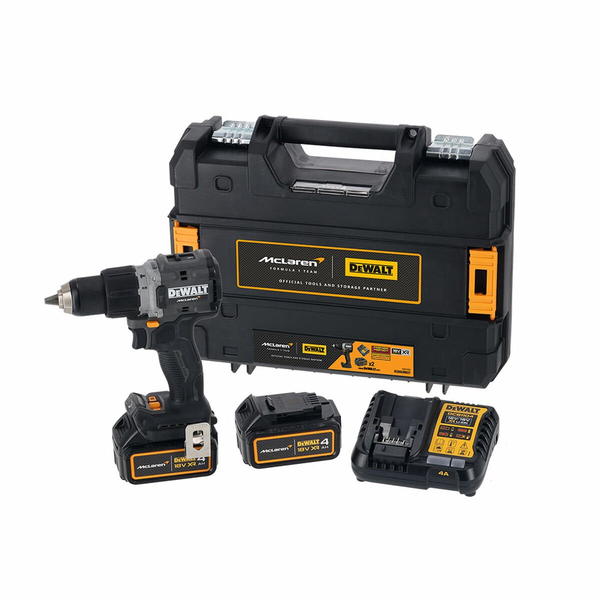 Dewalt dcd85mm2t-qw mclaren 18v xr perceuse/visseuse sans fil incl. 2 batteries et chargeur