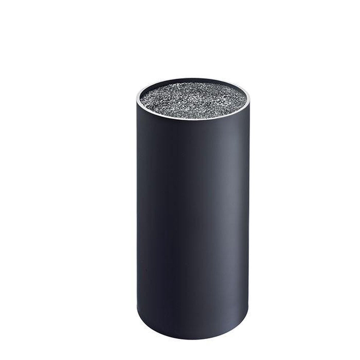 Bloc à couteaux Westmark, rond, avec poils en plastique, diamètre : 11 cm, hauteur : 22,2 cm, pour une longueur de lame jusqu'à 20,3 cm, plastique, noir, 14502260