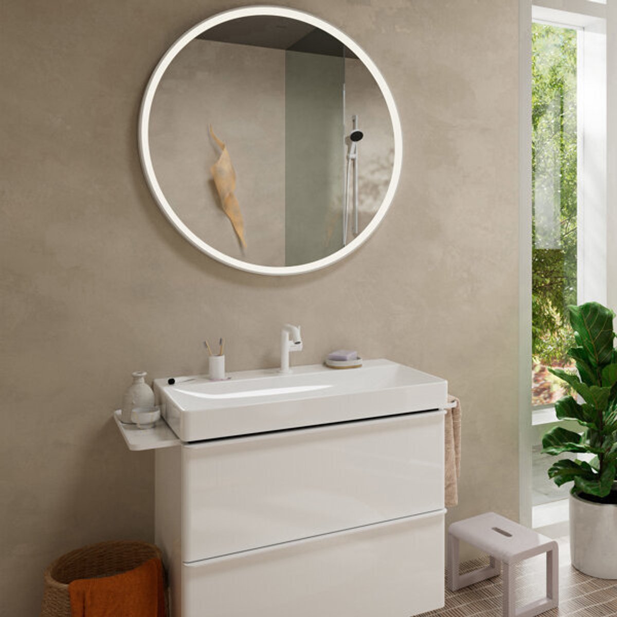 Hansgrohe tecturis s - robinet de lavabo - commande à levier unique - démarrage à froid à économie d'énergie - avec garniture de vidage - taille 110 mm - chrome