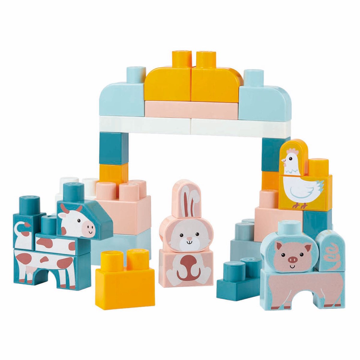 Blocs de construction Abrick avec animaux de la ferme - 55 pcs.