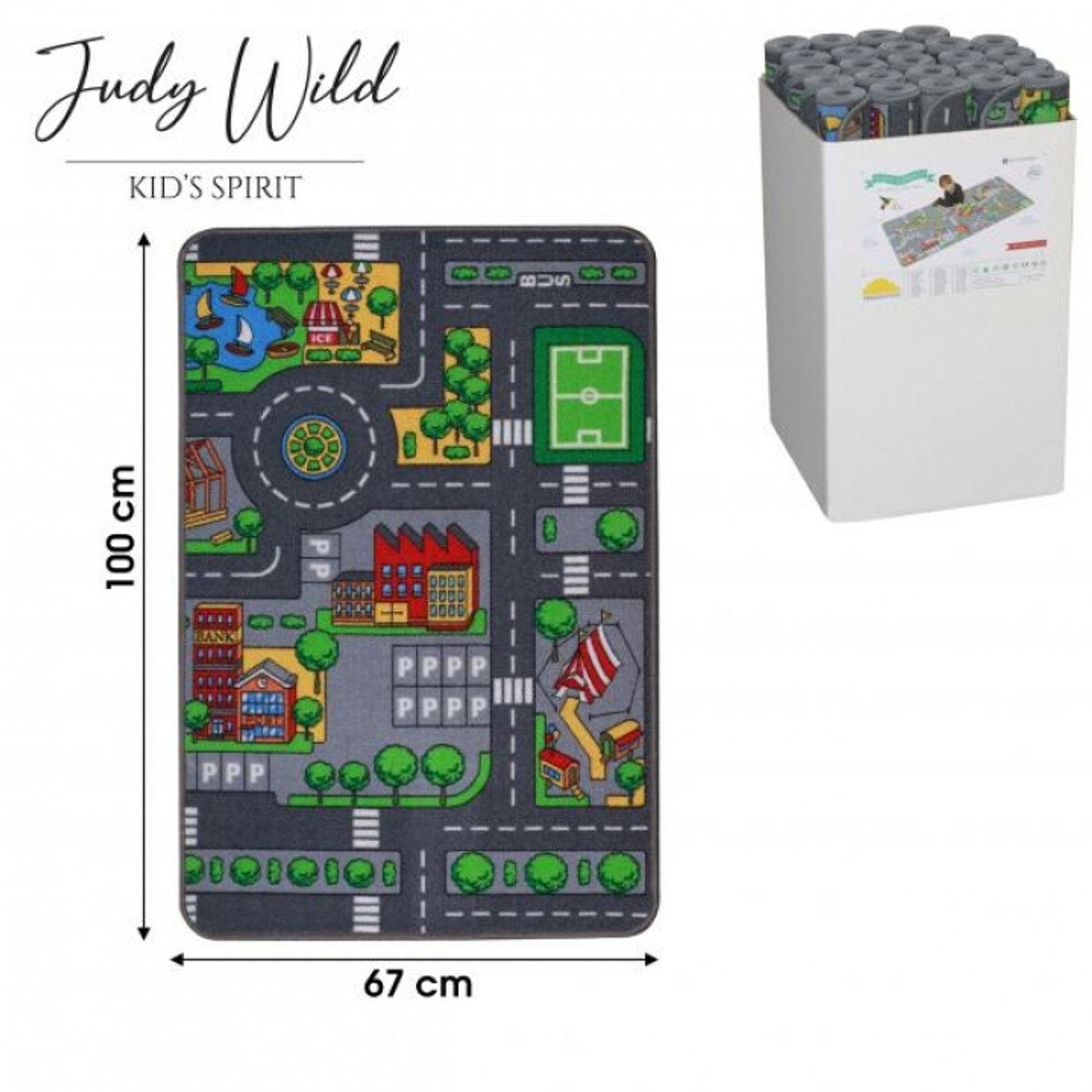 Tapis de jeu trafic, 67x100 cm
