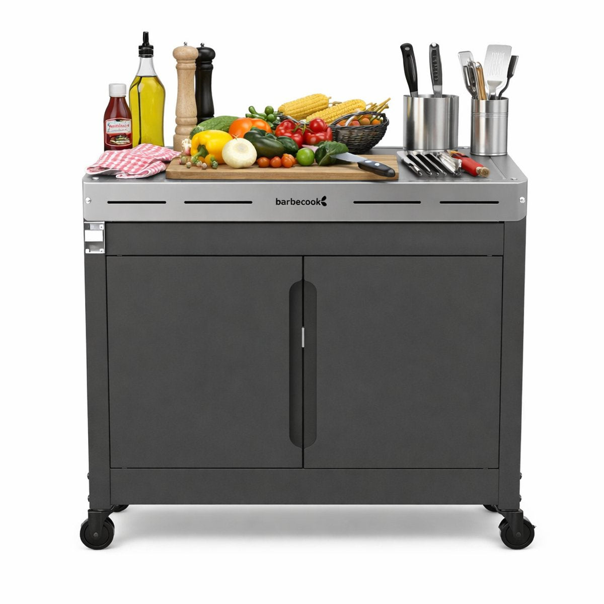 Barbecook premium - copain pour barbecue à gaz - cuisine extérieure - table grill - 84x46x90cm