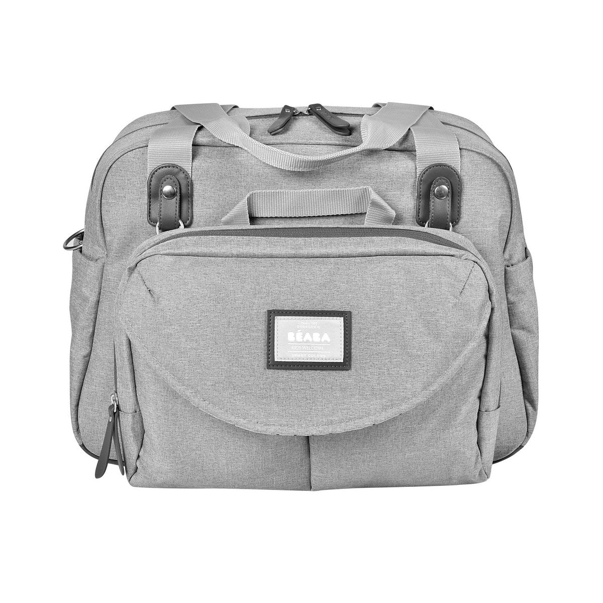 Béaba geneve - sac à langer - sac chambre d'enfant - style modulable - grande capacité - incluant sac à lunch isotherme matelas à langer - gris