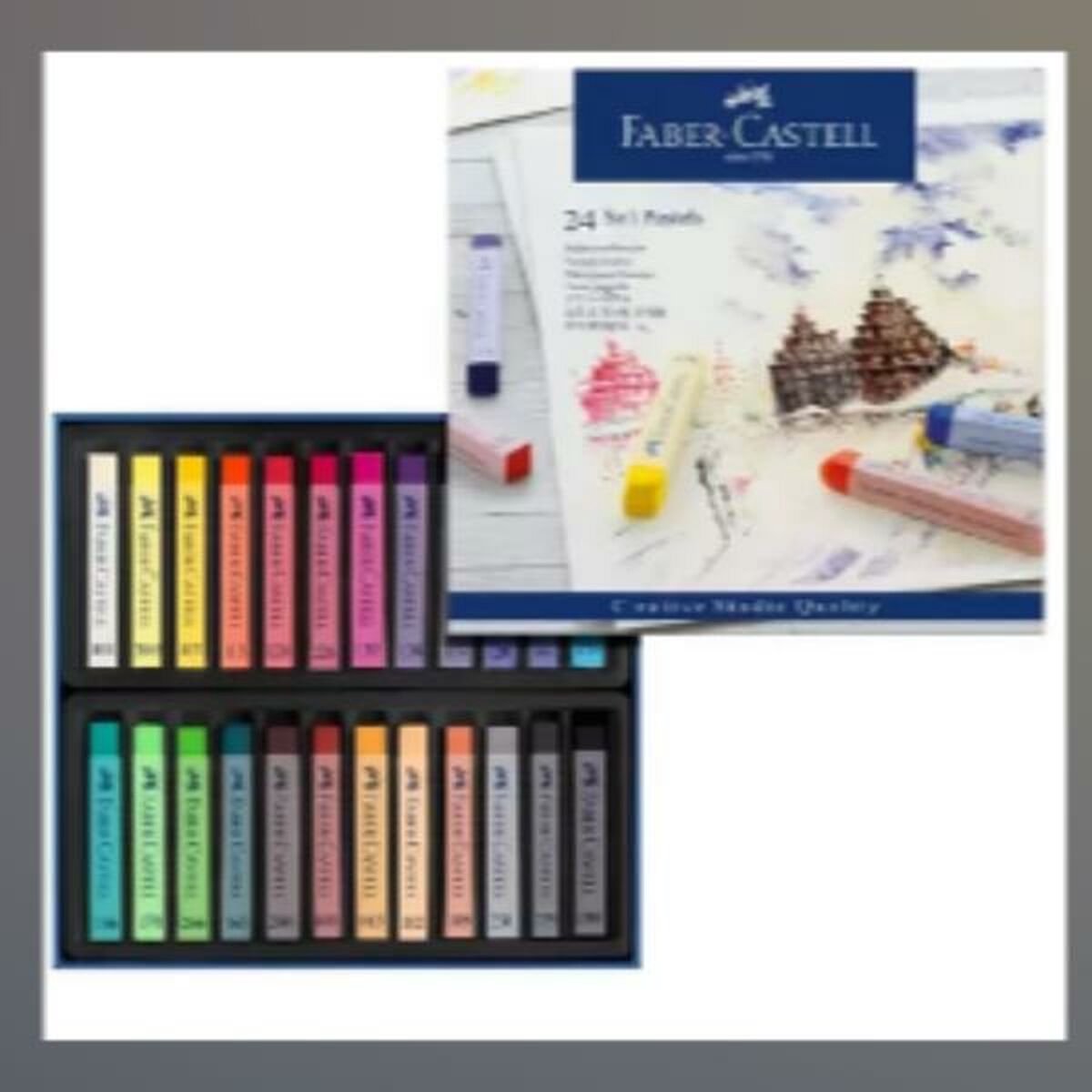 Faber Castell FC-128324 Craie Pastel Creative Studio Pastel Doux Trousse 24 pièces