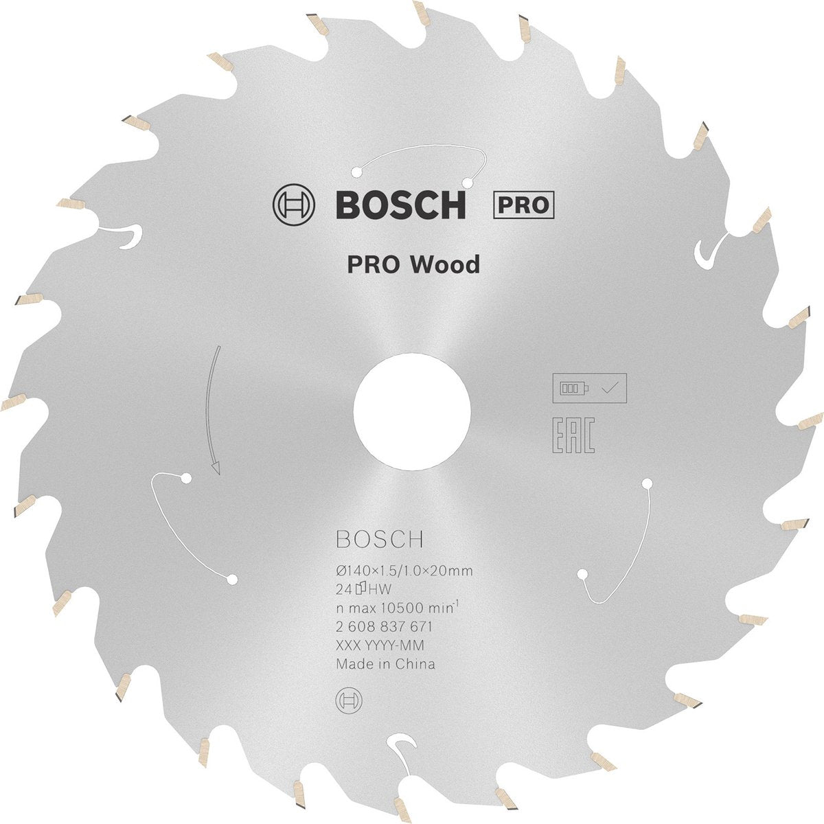 Bosch pro wood accuzaagblad voor cirkelzagen 140 x 1,5 x 20 mm - ...
