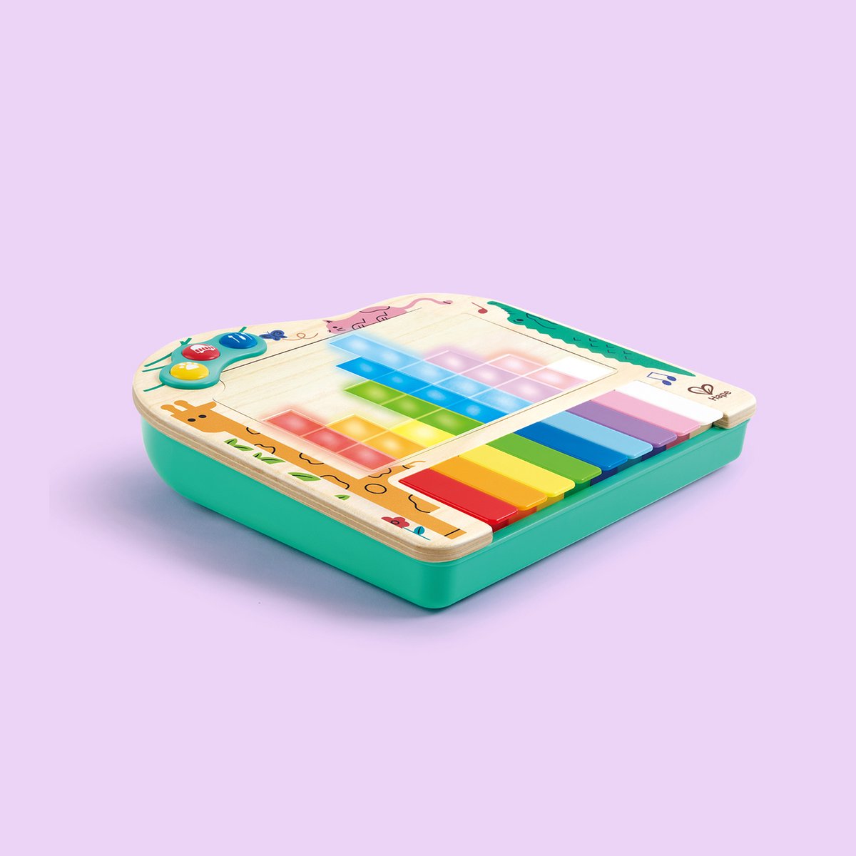 Hape Dynamic Pixel Piano - jouet musical interactif avec lumière et son pour bébés à partir de 12 mois