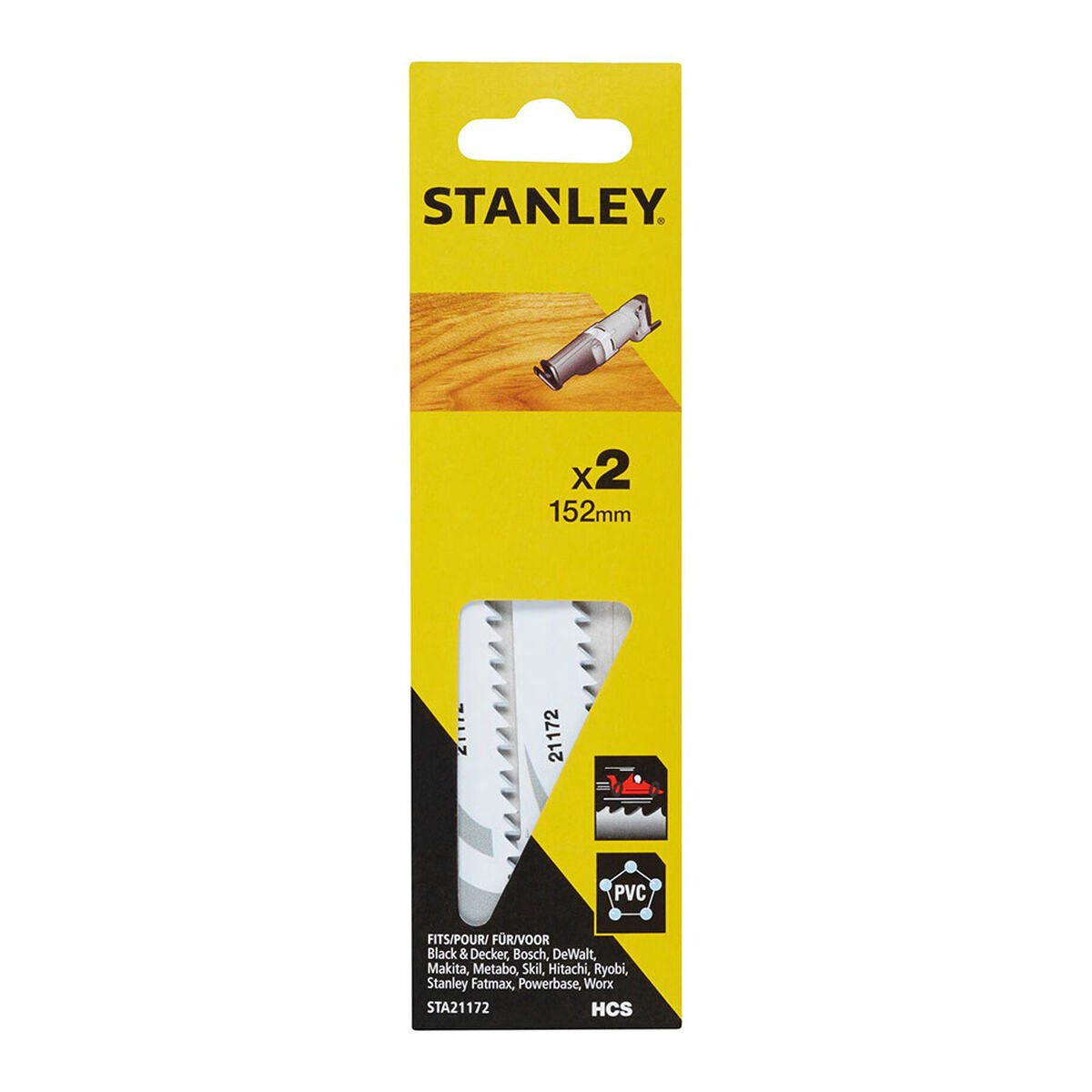 Lames de scie alternative Stanley 152mm bois plastique