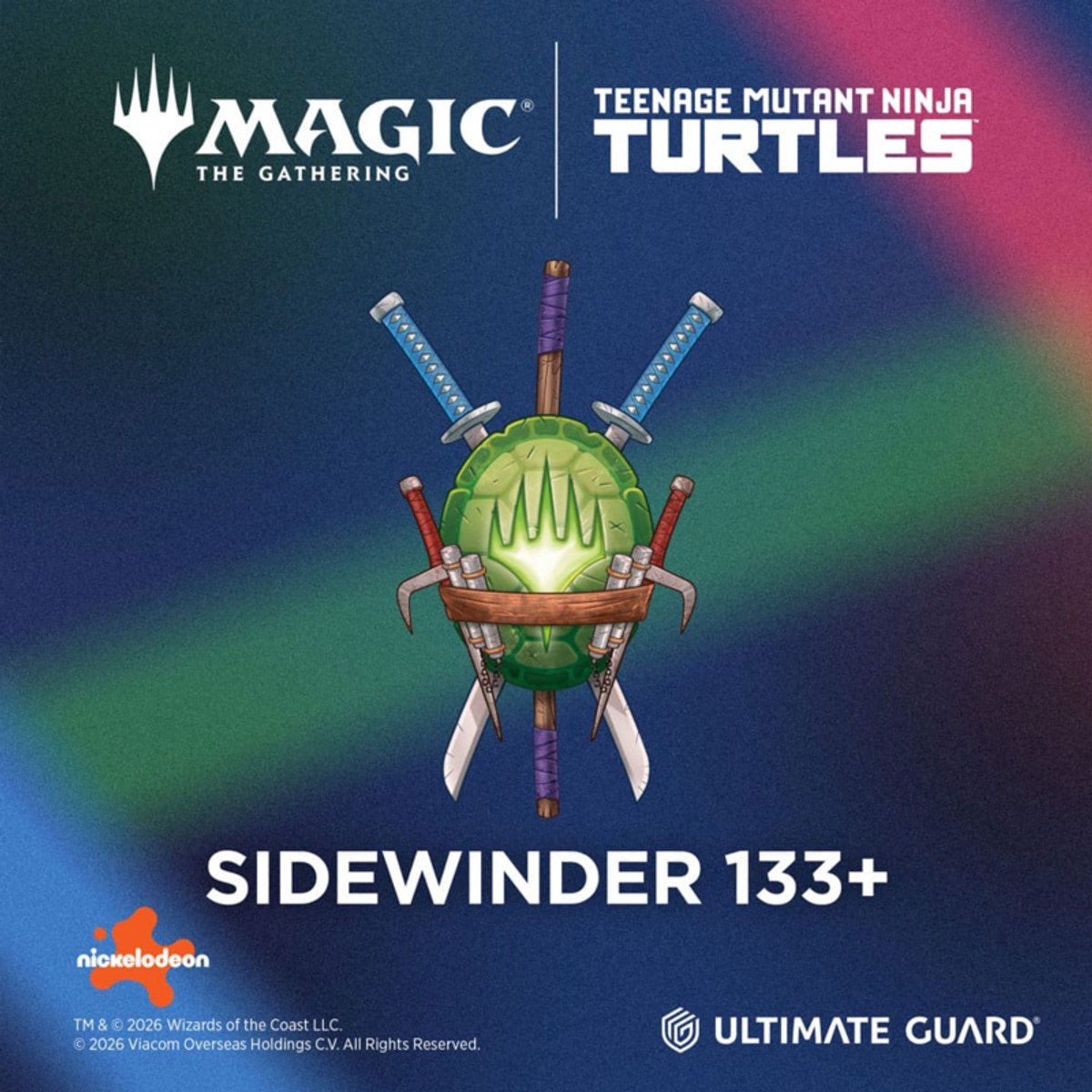 Ultimate guard sidewinder 133+ magie xenoskin : le rassemblement | tortues ninja mutantes adolescentes - vert moyen maigre