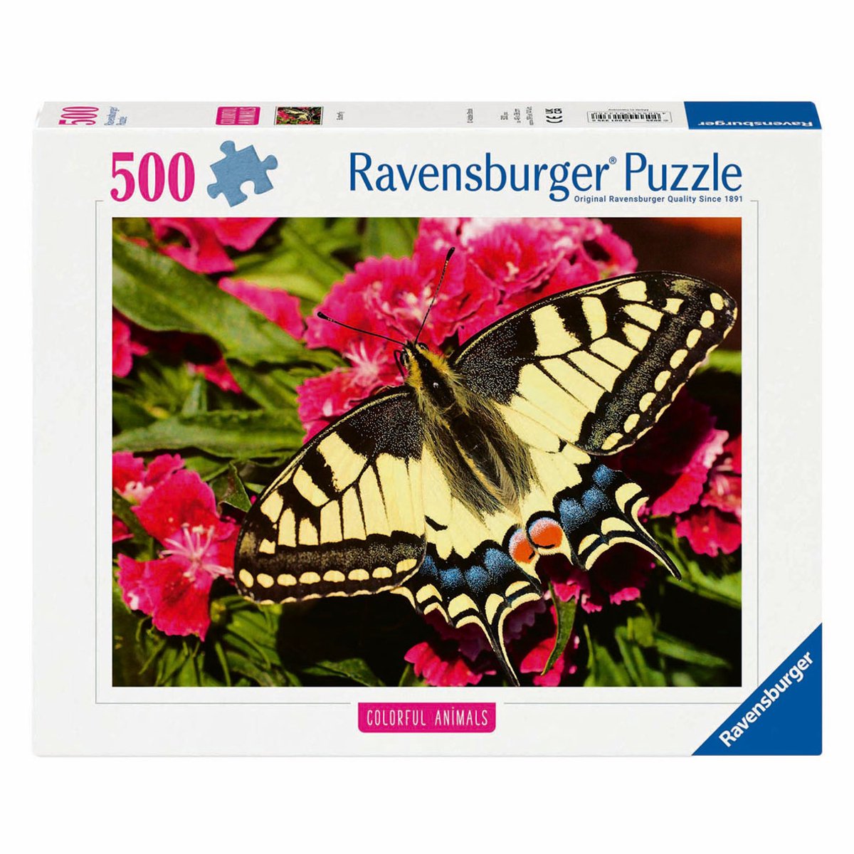 Ravensburger puzzle animaux colorés papillon, 500 pcs.