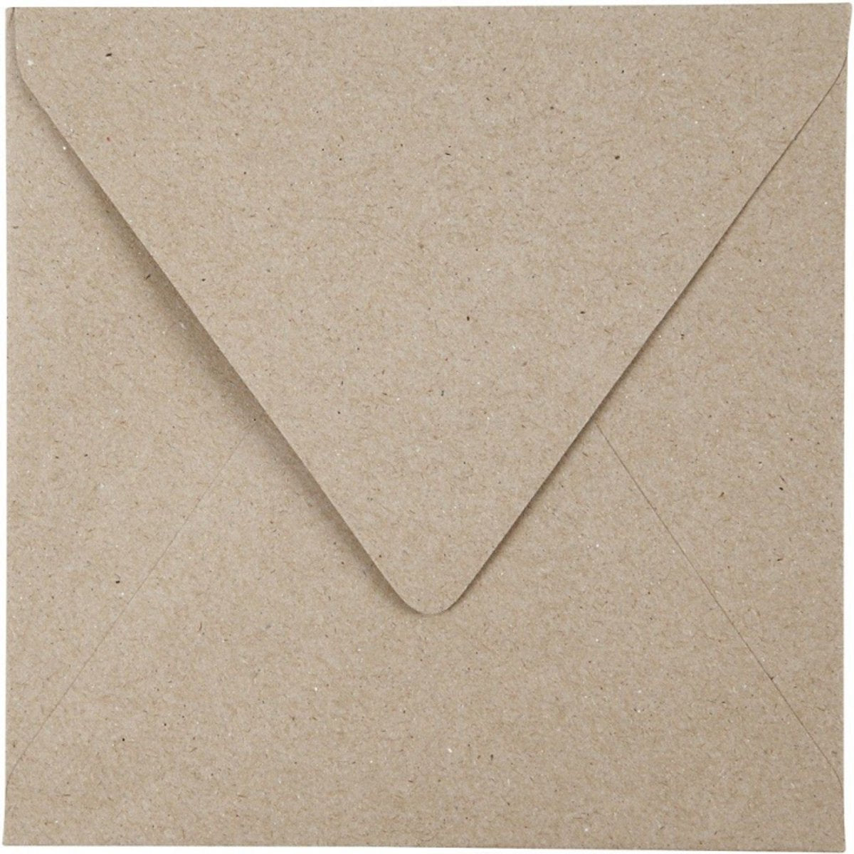 Enveloppe recyclée Creativ company, format enveloppe 16x16 cm, 120 gr, naturel, 50 pièces 1 boîte