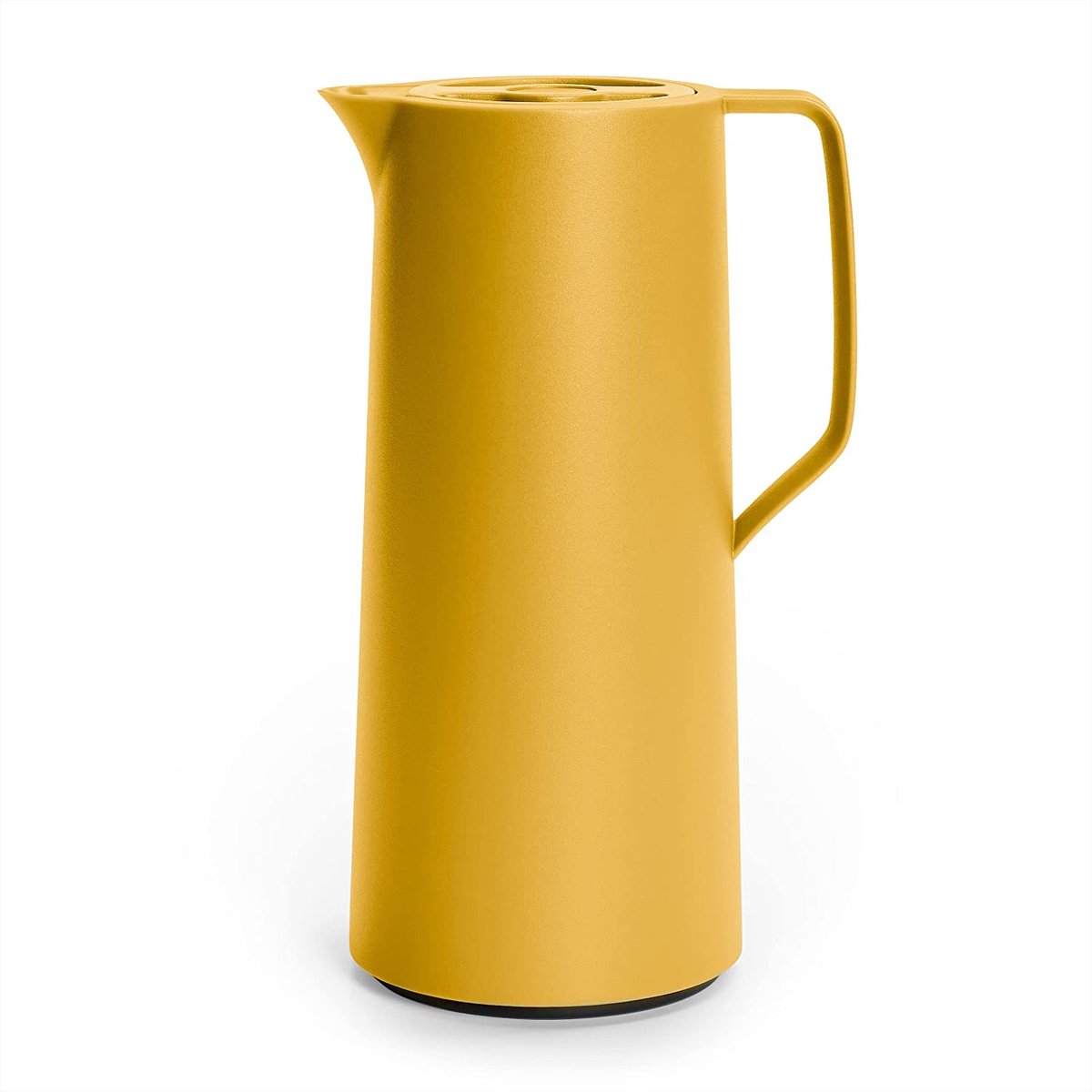 Thermos de motivation Emsa | 1 litre | fermeture à pression rapide | 12 heures chaud, 24 heures froid | flacon en verre | fabriqué en Allemagne | design scandinave | jaune