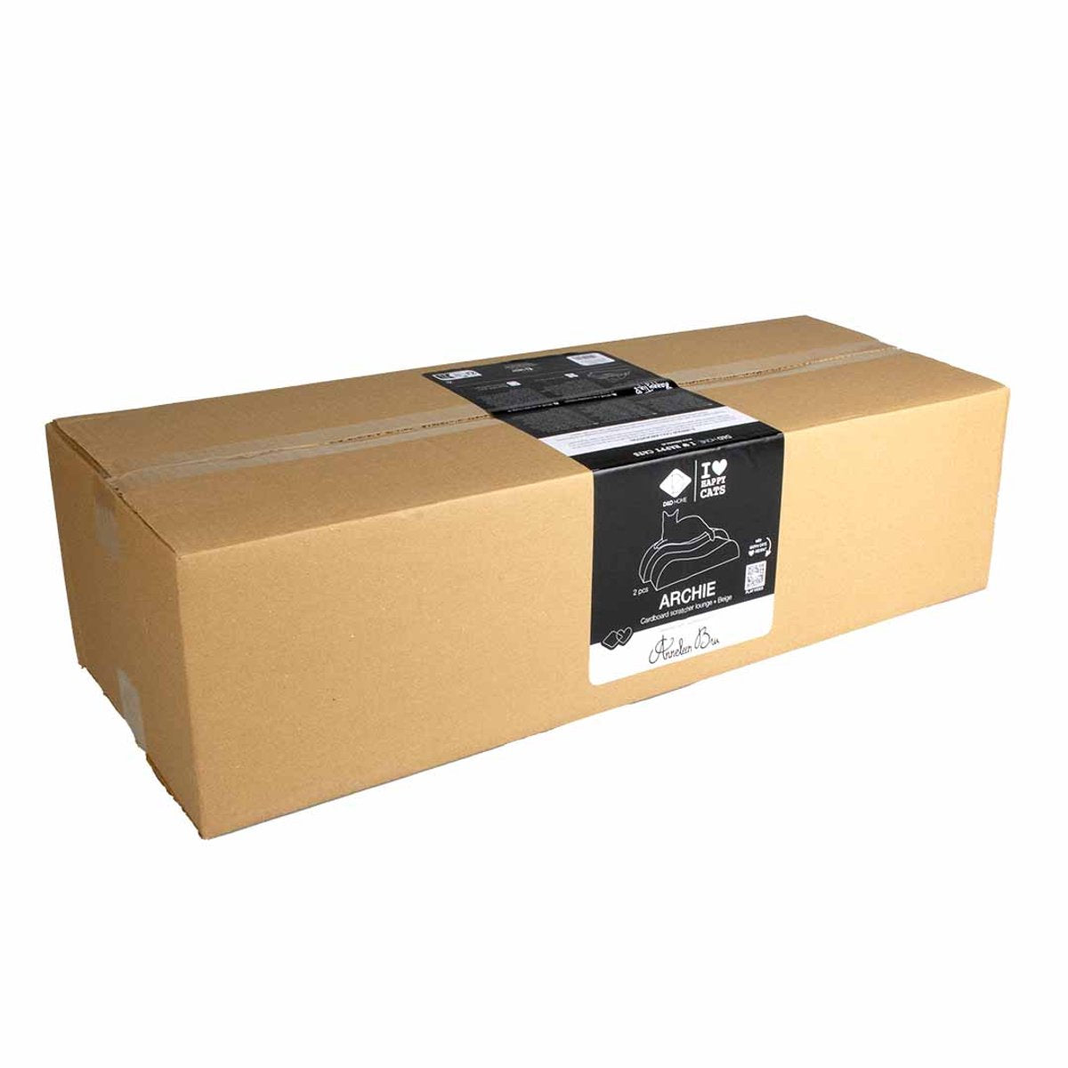 D d home i love happy cats griffoir archie - griffoir - marron noir - 75x18,5x25cm