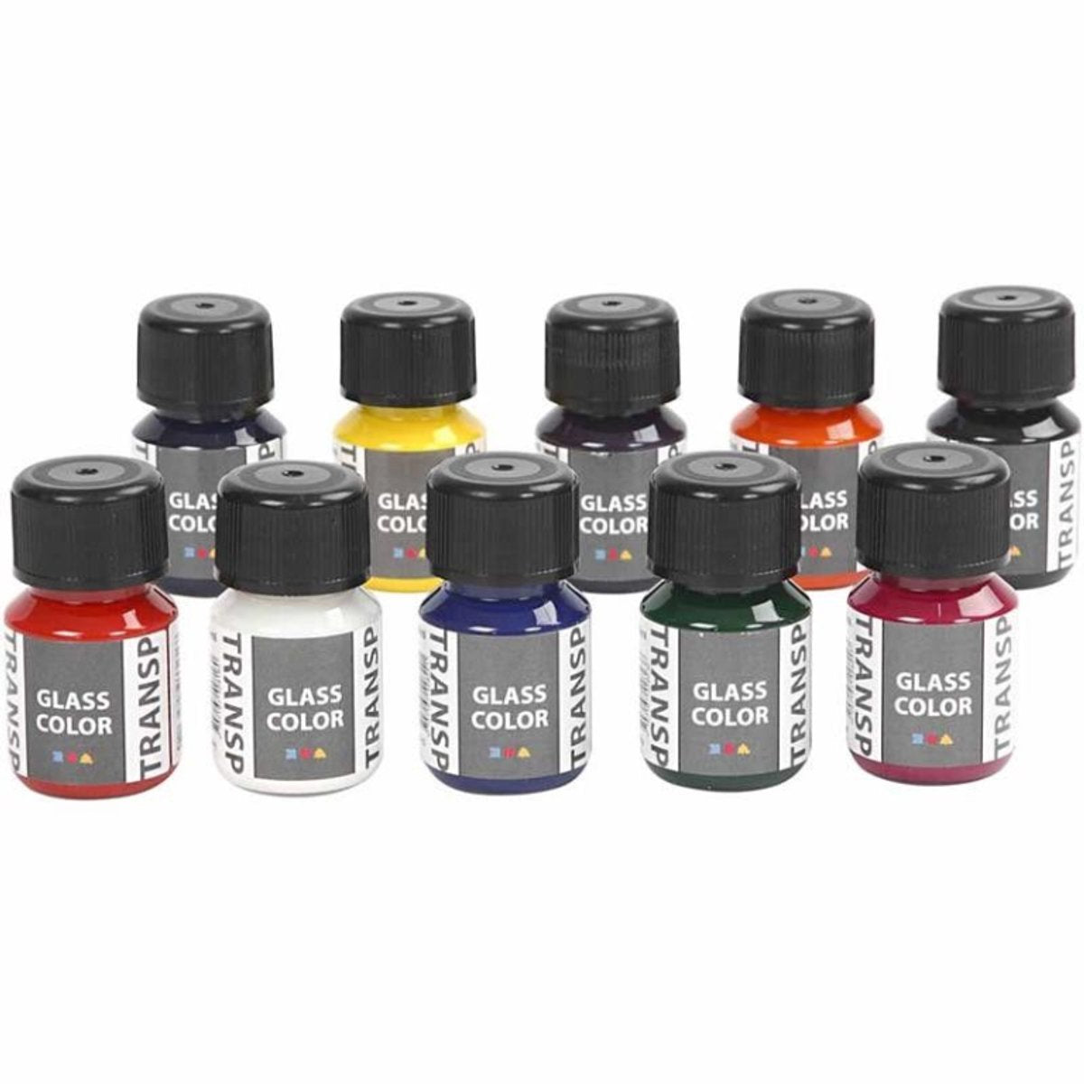 Couriv Company Couleur en verre transparent couleur de peinture en verre, 10x30 ml