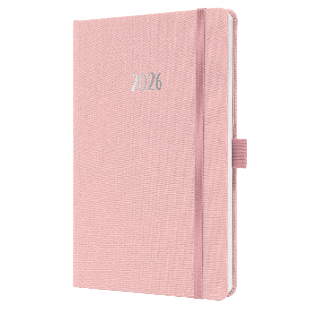 Agenda hebdomadaire Sigel Feel 2026 - format a5 - rose tendre - couverture rigide - si-j6405