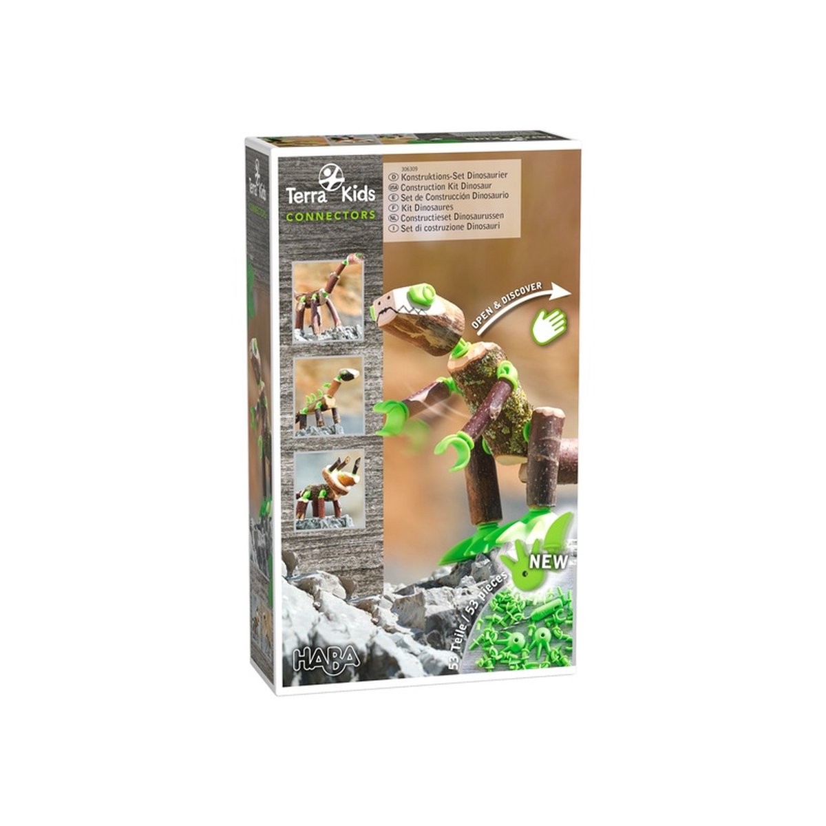 Haba terra kids - connecteurs - jeu de construction dinosaure