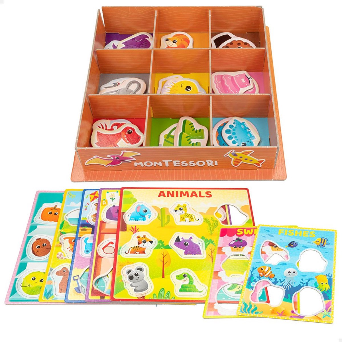 Couleurs de la boîte bébé montessori Lisciani