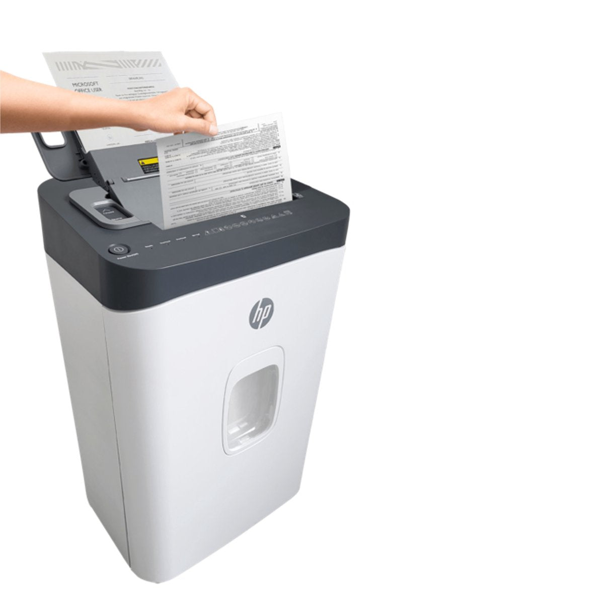 Hp oneshred autofeed 200cc - destructeur de papier - 13 lames p-4 din 66399 - chargeur automatique - destructeur - 28 litres - roues - usage bureau et maison - blanc