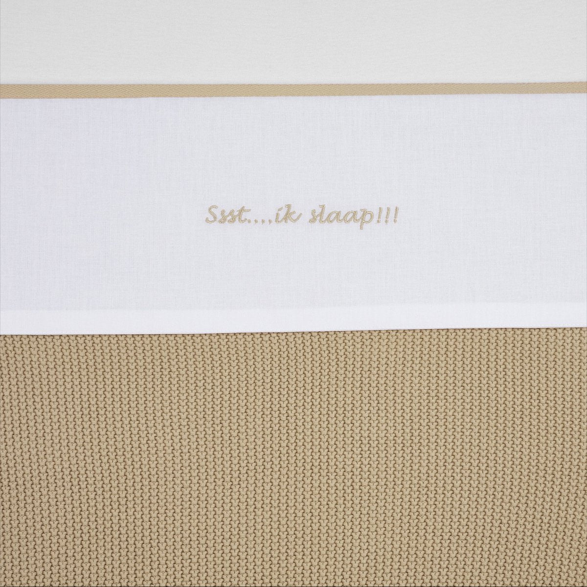 Meyco bébé chut... Je dors !! drap de lit - sable - 100x150cm - 0,3 tog