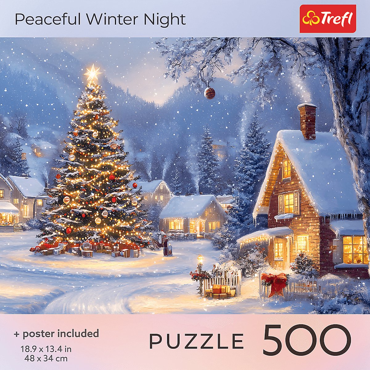 Trefl puzzle 500 pièces Noël nuit d'hiver adultes.