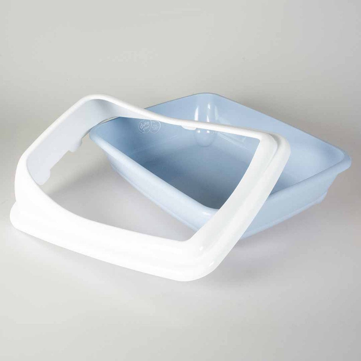 Toilette pour chat Duvo + birba avec bord azzurro m - 46x35x20cm