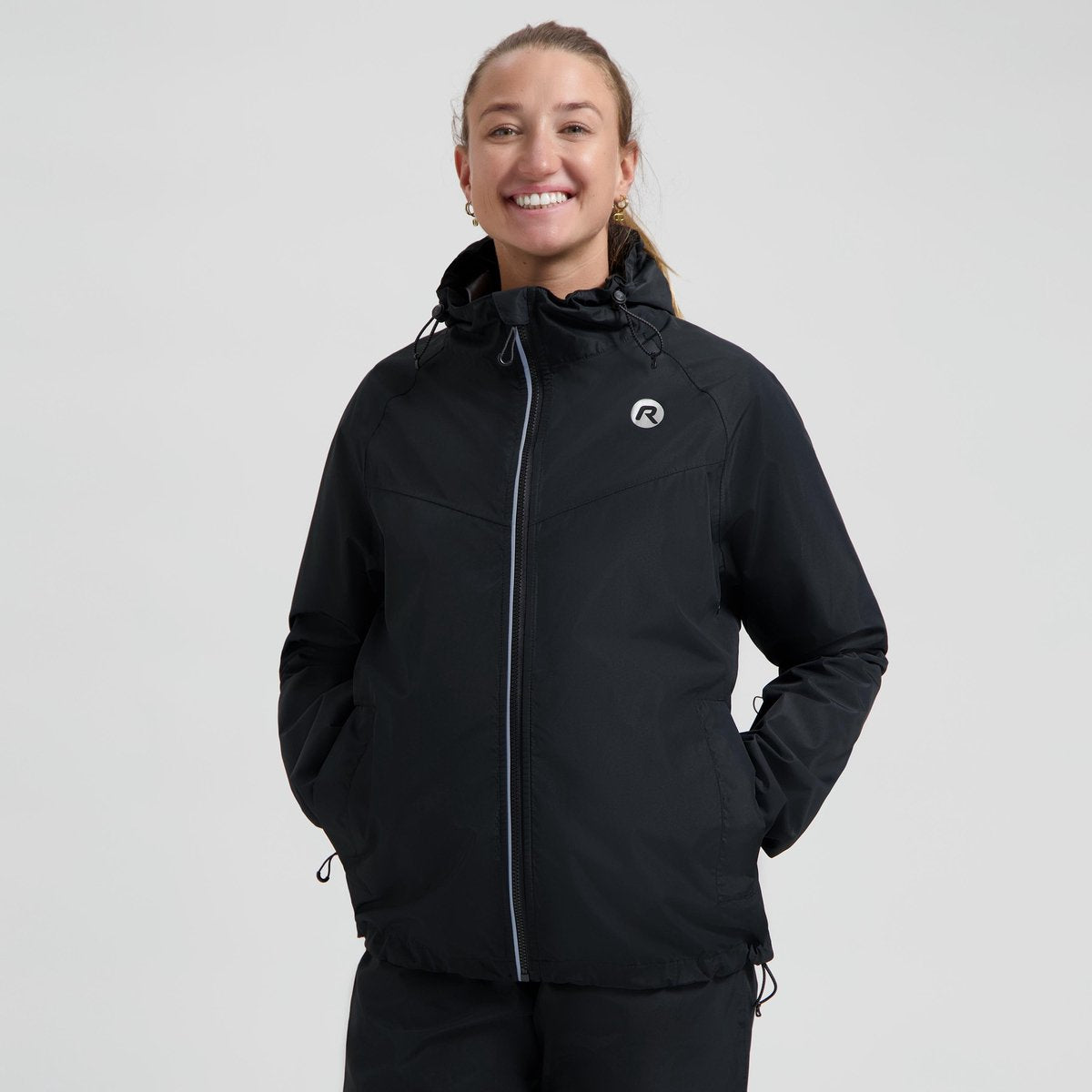 Rogelli commuter core regenjas heren en dames - waterdicht - zwart - s
