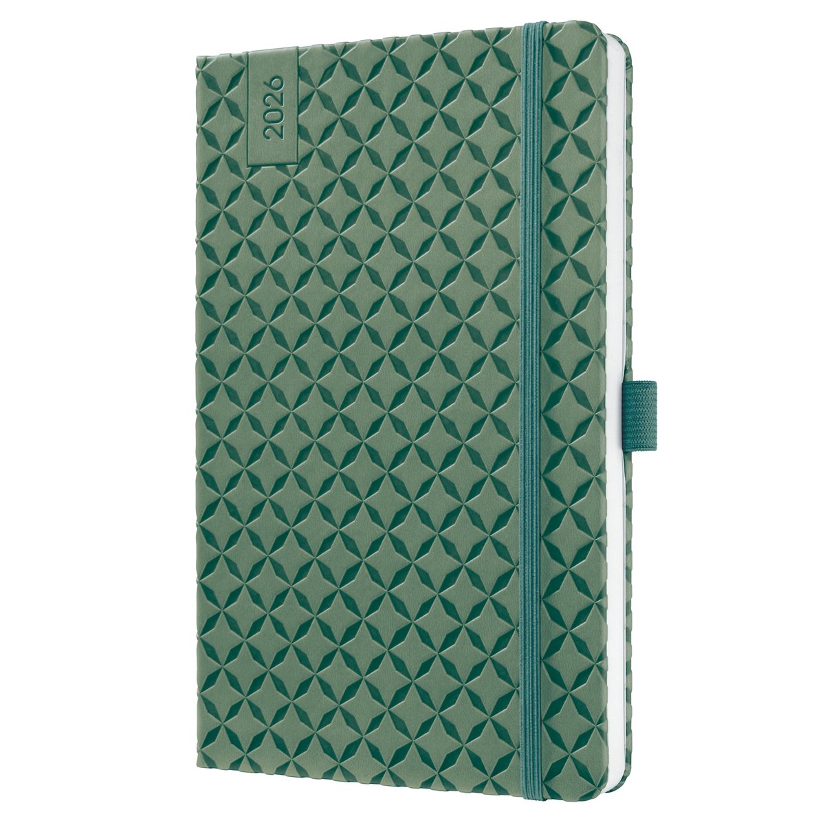 Agenda hebdomadaire Sigel Flair 2026 - format A5 - vert naturel - couverture rigide - si-j6135