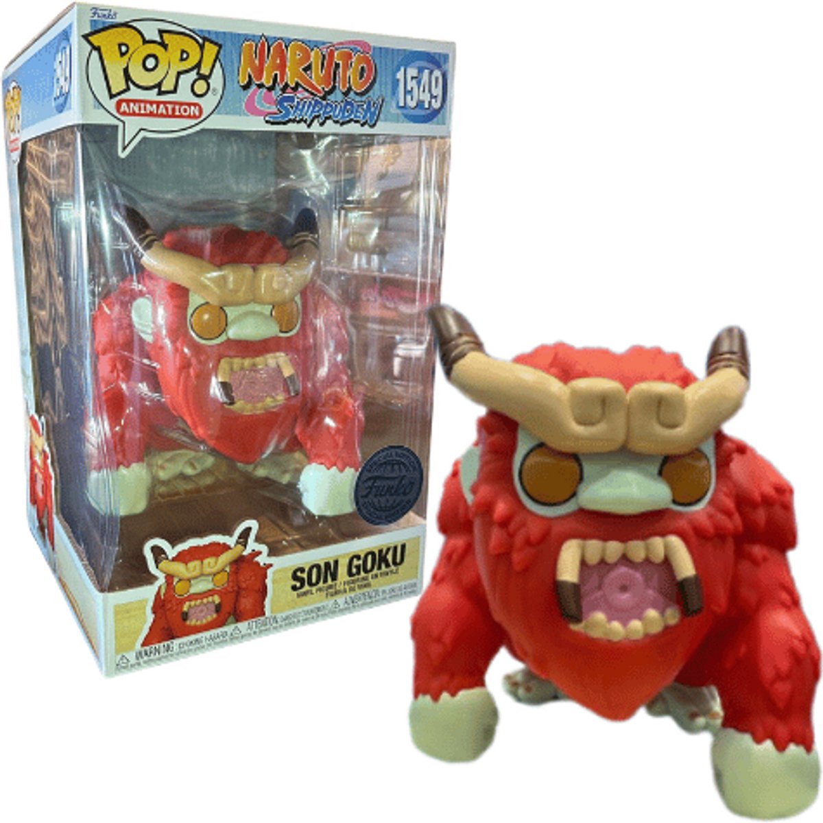 Funko-pop ! animation : naruto shippuden - son goku #1549 édition spéciale exclusive 25cm 10''