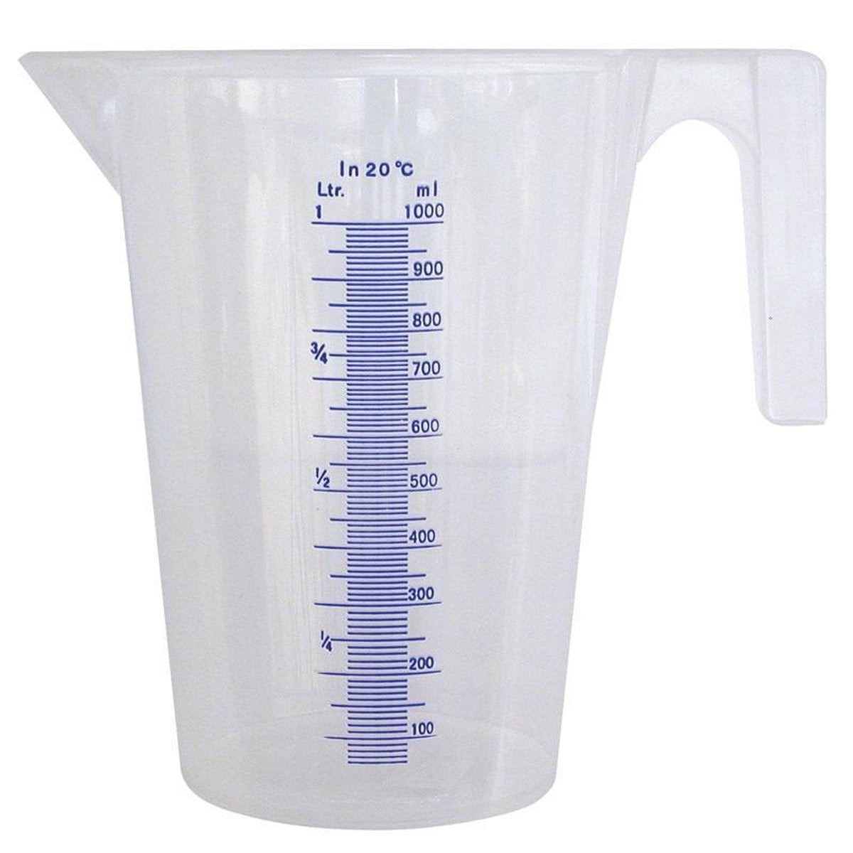 Verre doseur Pressol - 1 litre - transparent - plastique - format litre