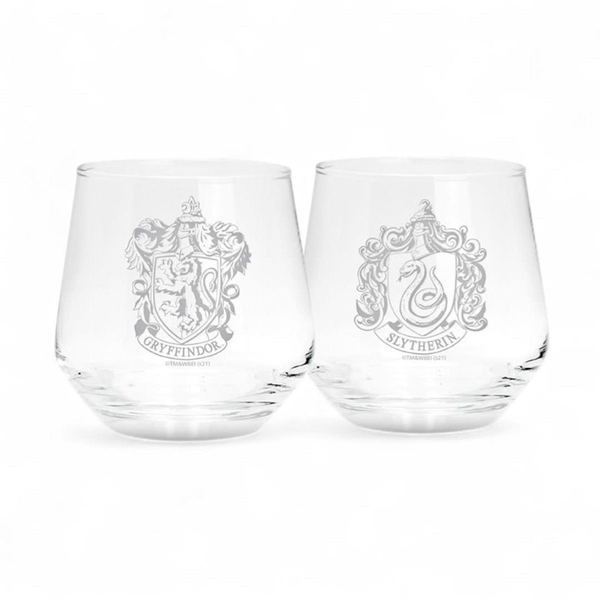 Ensemble de verres unisexe Harry Potter Gryffondor Serpentard - transparent - standard