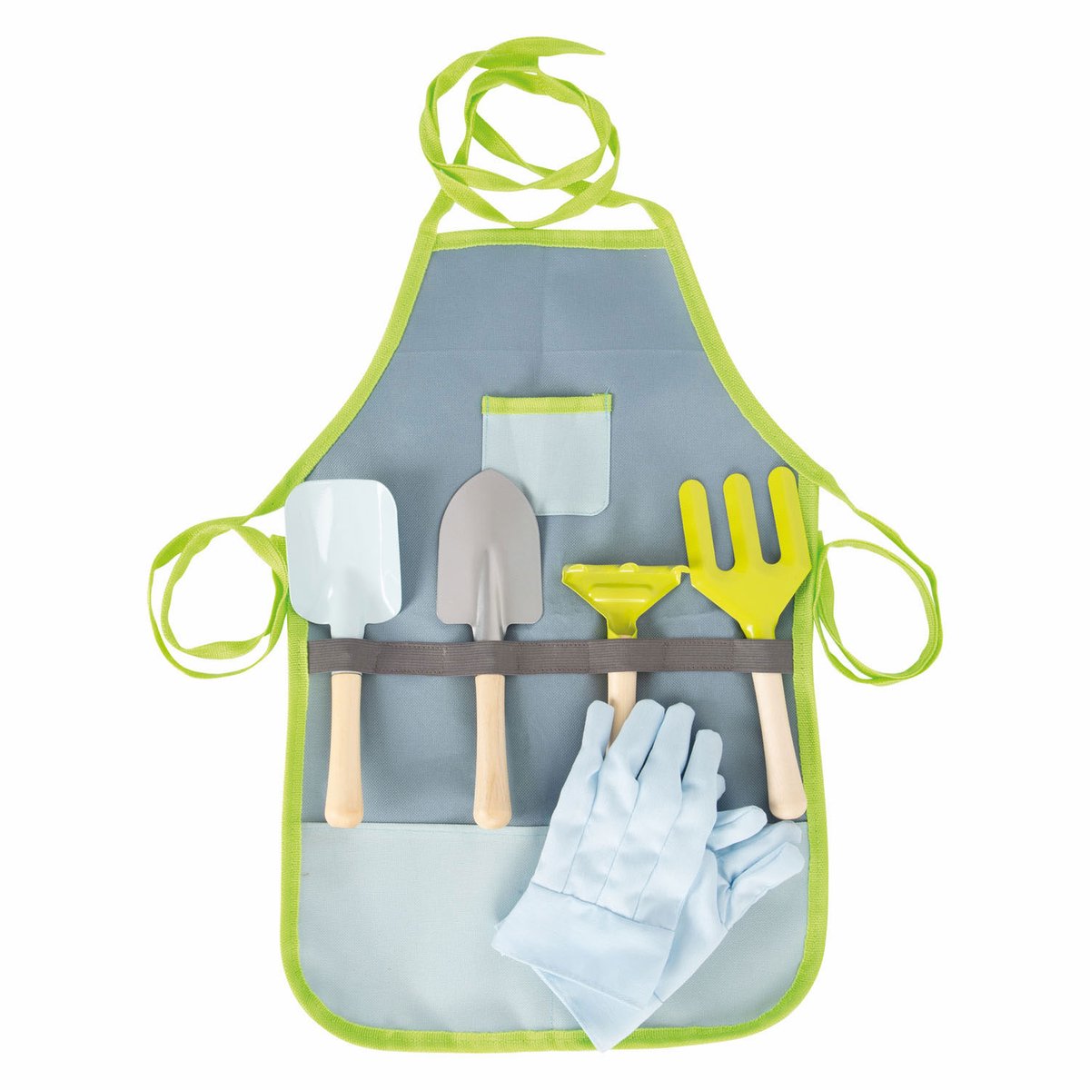 Petit pied - tablier de jardin avec outils de jardin, 7dlg.
