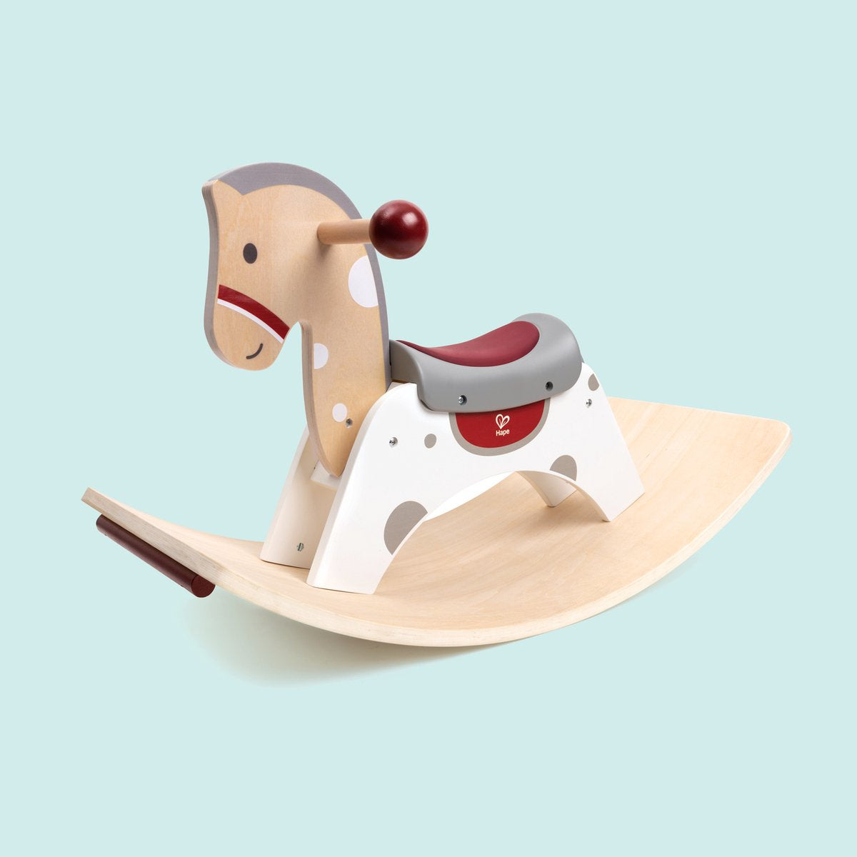 Cheval à bascule Hape 2 en 1 avec planche d'équilibre - cheval à bascule en bois pour bébé à partir de 12 mois