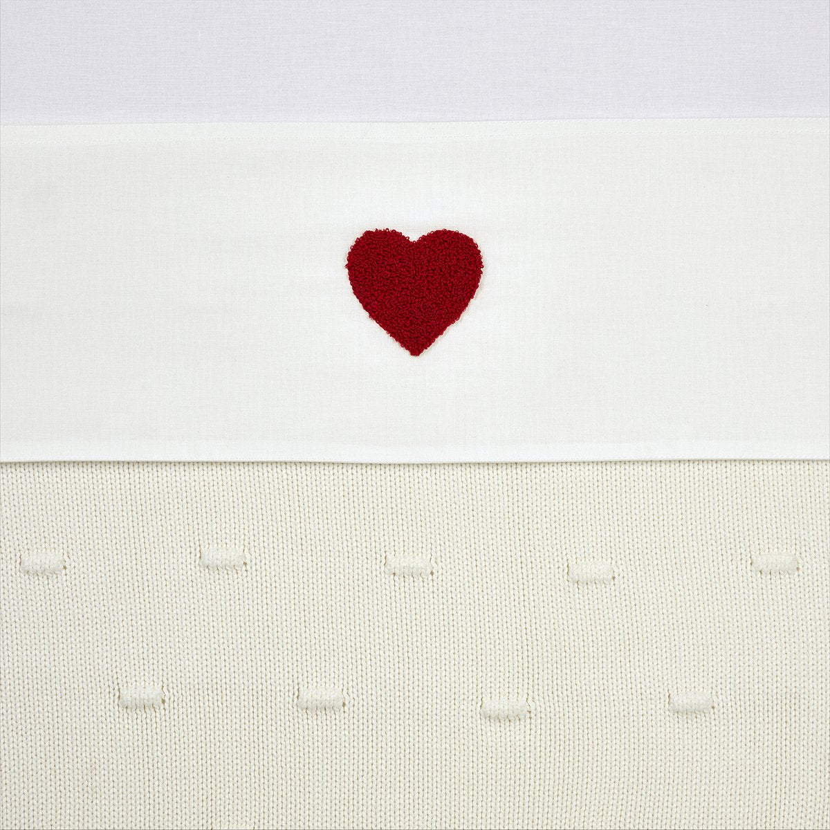 Drap de berceau Meyco baby sweet heart - rouge - 100x150cm - 0,3 tog
