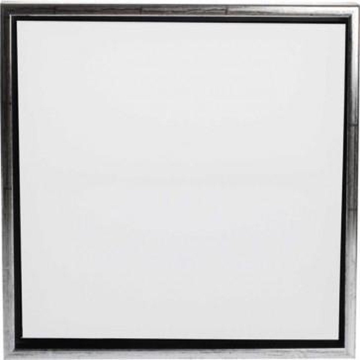 Toile d'entreprise Creativ avec cadre, dim. 40x40 cm, 360 gr, argent antique, blanc, 1 pièce