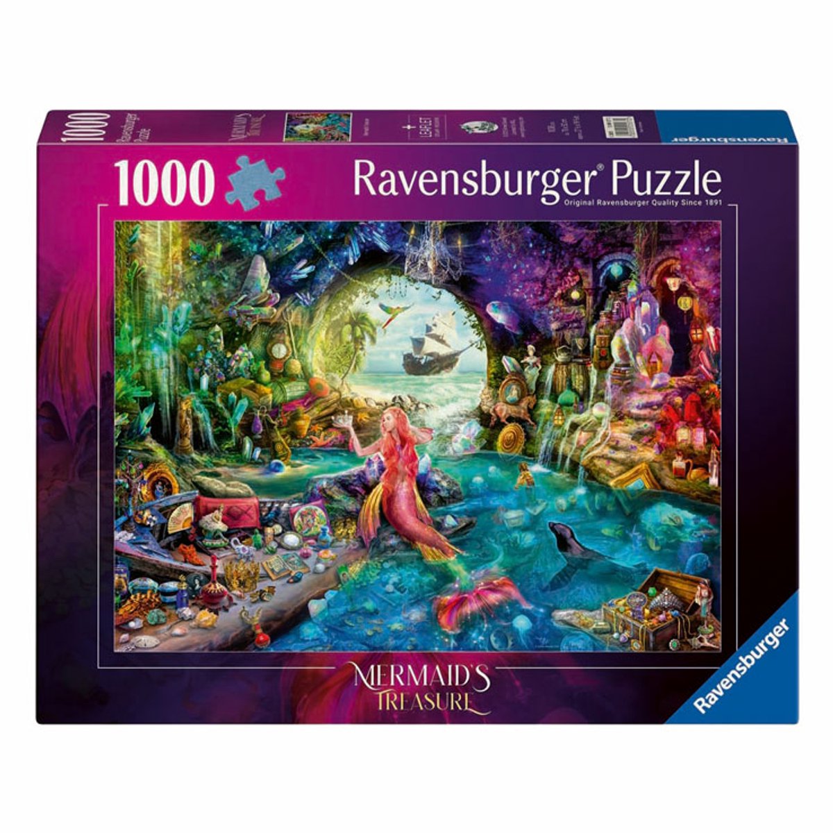 Ravensburger puzzle les sirènes au trésor 1000 pièces