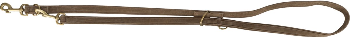 Trixie laisse pour chien pur cuir réglable marron