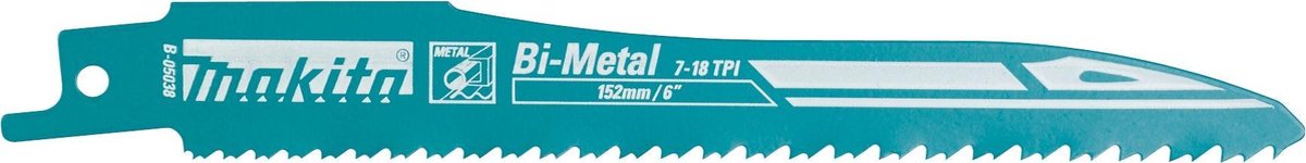 Lame de scie alternative Makita b-05038 - 128 x 7 18tpi - métal plastique (5pcs)