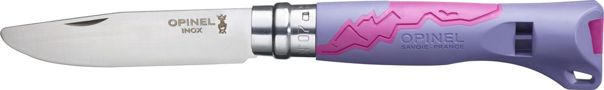 Couteau de poche junior outdoor Opinel n°07 - acier inoxydable - violet