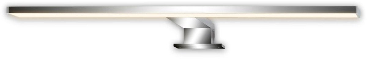 B.K.light Thin - Éclairage de miroir LED - Lumière blanc chaud - Lampe de miroir - Pince ou vissable - Chrome - 50x10,5x4 cm