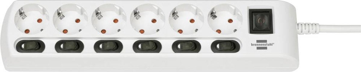 Brennenstuhl Stand de socket commutable individuellement 6 fois blanc