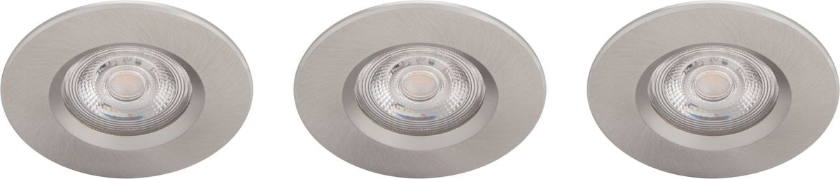 Philips led philips dive badkamerinbouwspot - 3-lichts - nikkel