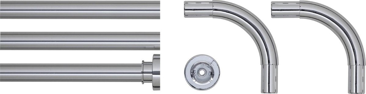 Rielle rideau de douche en peau de phoque combi chrome -colored