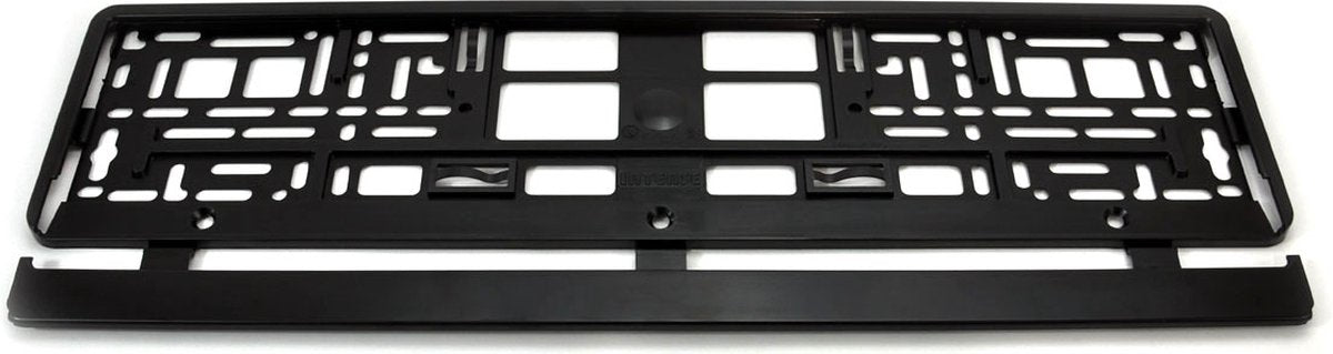 Support de plaque d'immatriculation rigide sans marque sans marque - noir - pour taille de plaque: 520x110mm - seulement 1 pièce