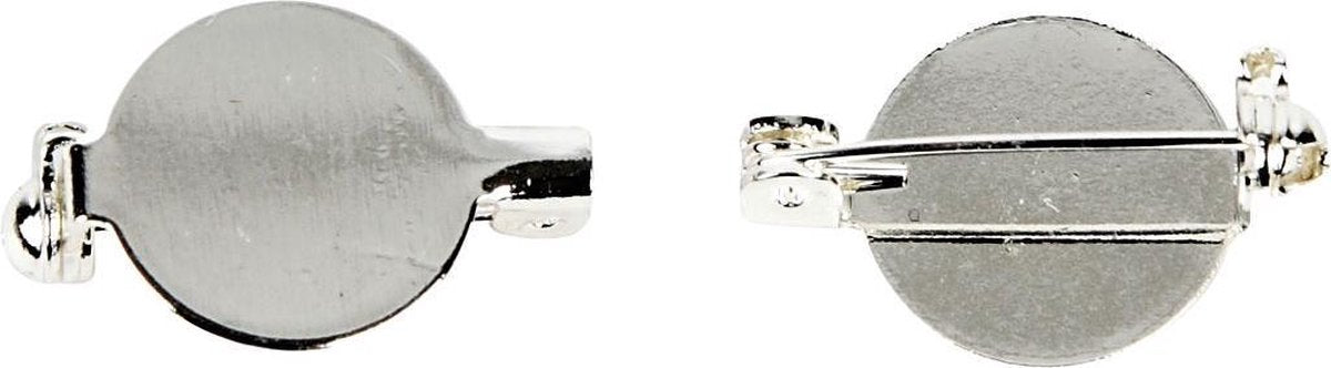 Creativ company creotime broche 20 mm argent 5 pièces