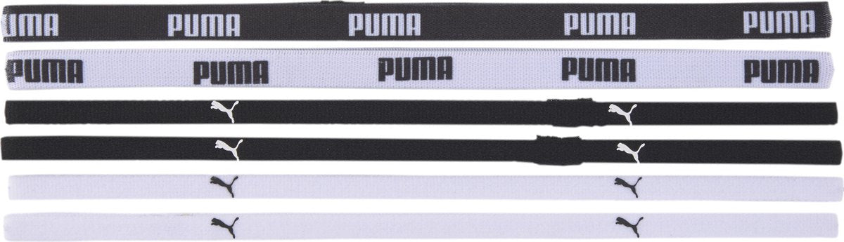 Puma tr ess hairbands bandeaux pour femmes - noir-blanc